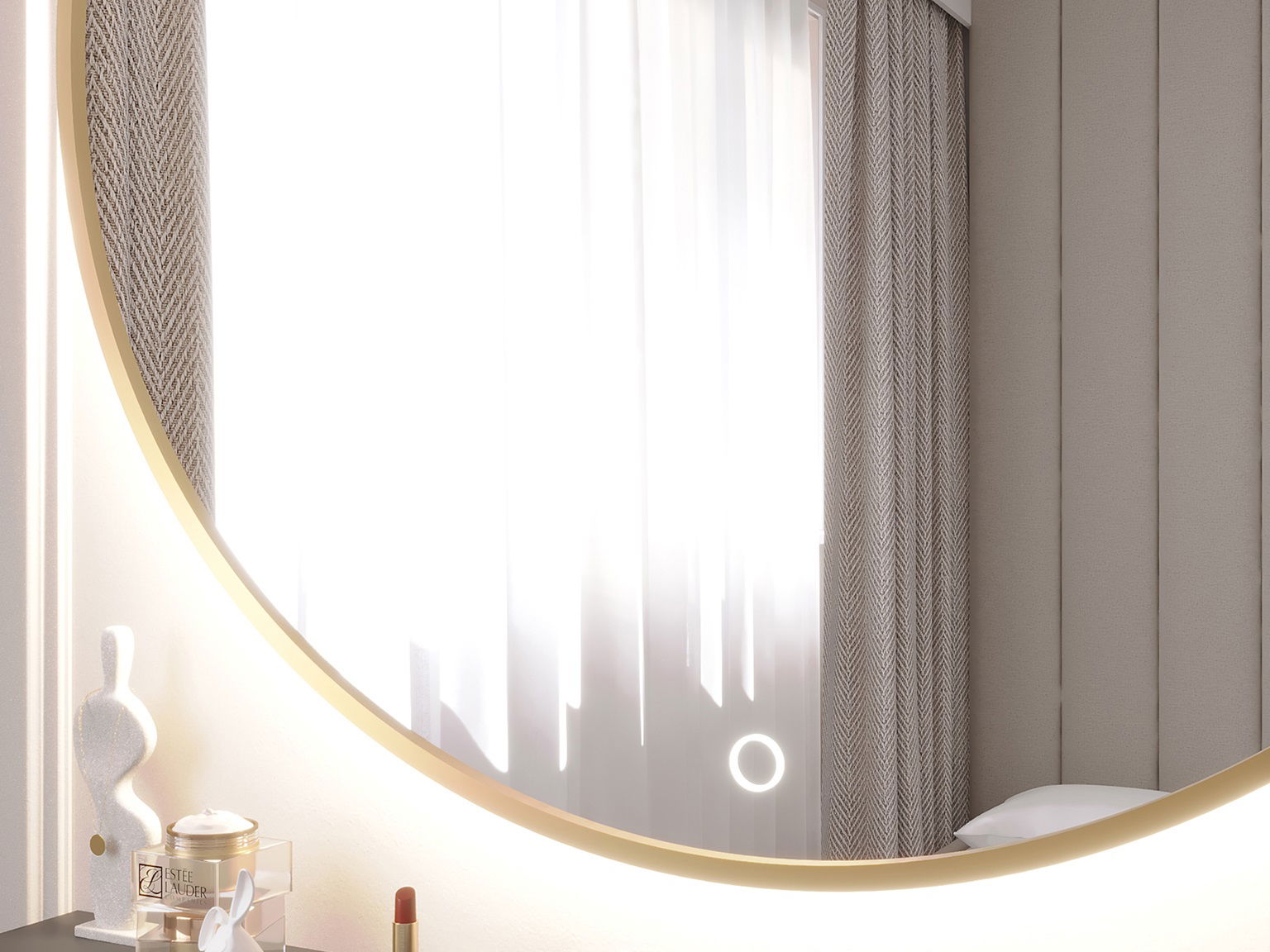 Vonios veidrodis su LED apšvietimu Gerbinie A, 80x80x2 cm - 4