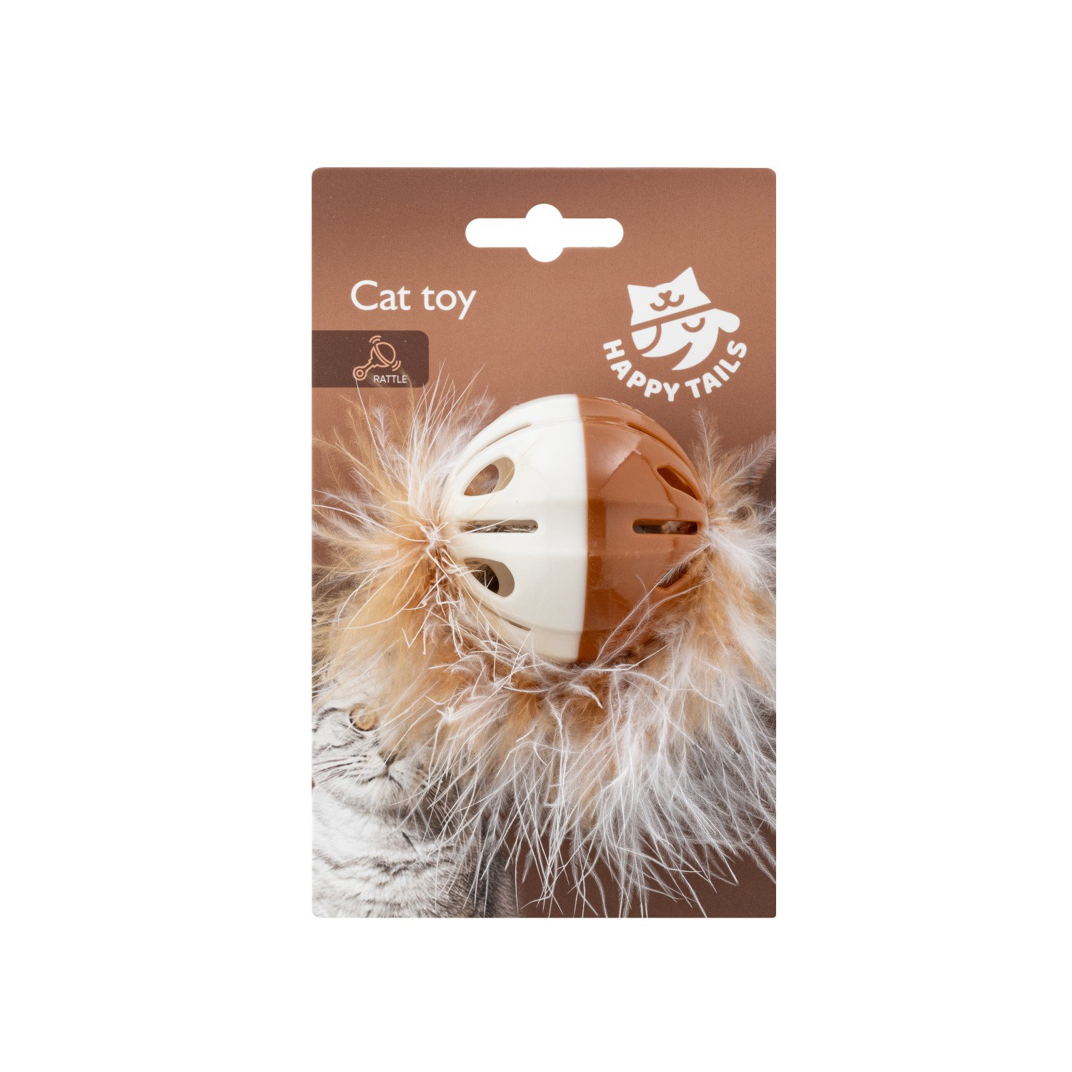 Kačių žaislas HAPPY TAILS, su varpeliu, 14 x 4 cm, įvairių sp.-0