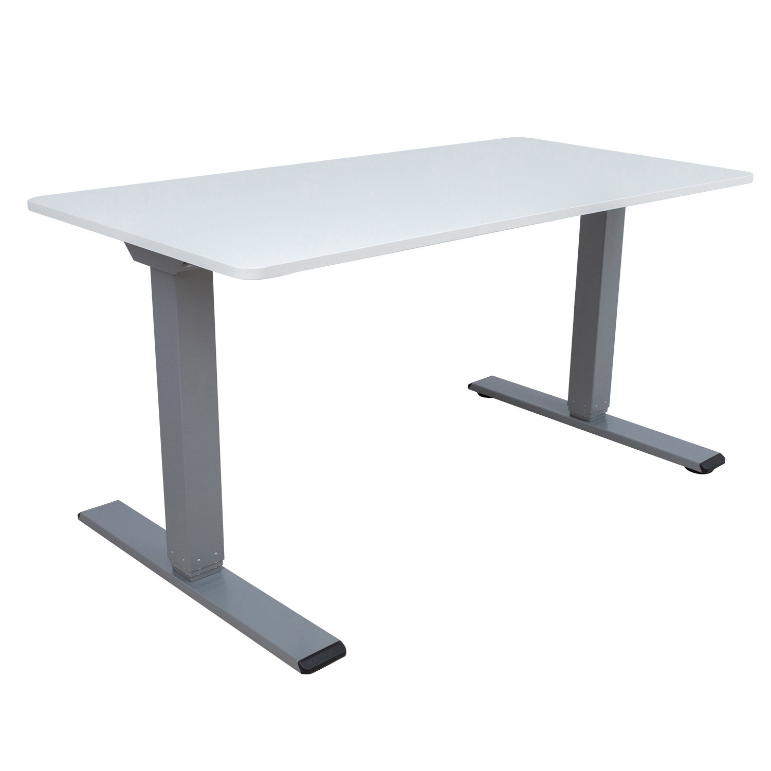 Rašomasis stalas su pakėlimo mechanizmu ERGO OPTIMAL, 160x80 cm, balta/pilka-0