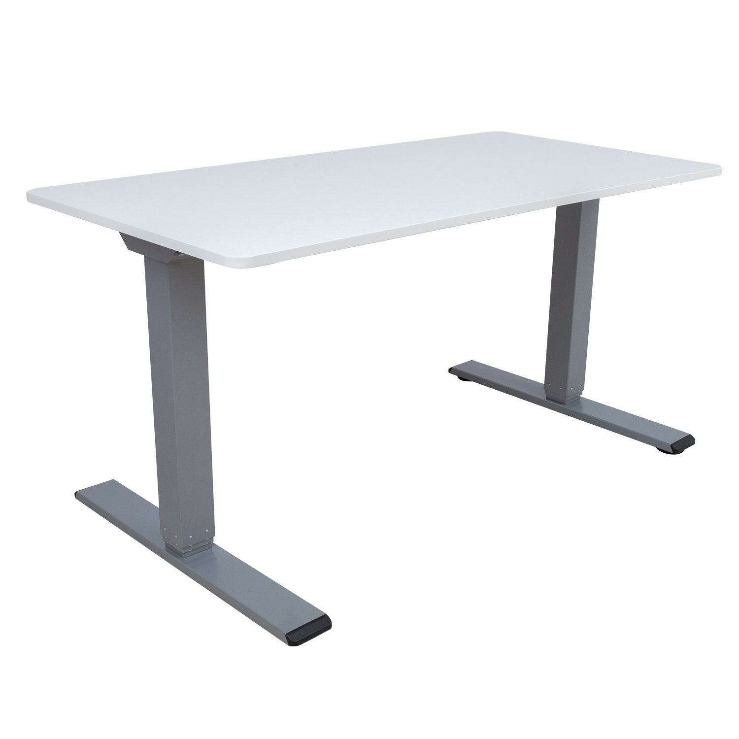 Rašomasis stalas su pakėlimo mechanizmu ERGO OPTIMAL, 160x80 cm, balta/pilka-1
