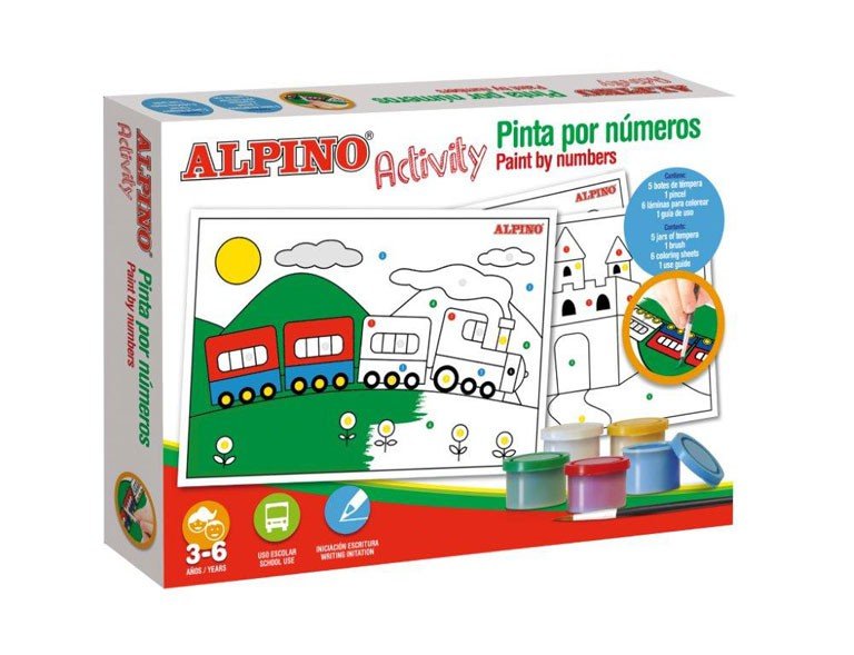 Spalvinimo rinkinys (dažai) ALPINO Activity, 5 spalvų