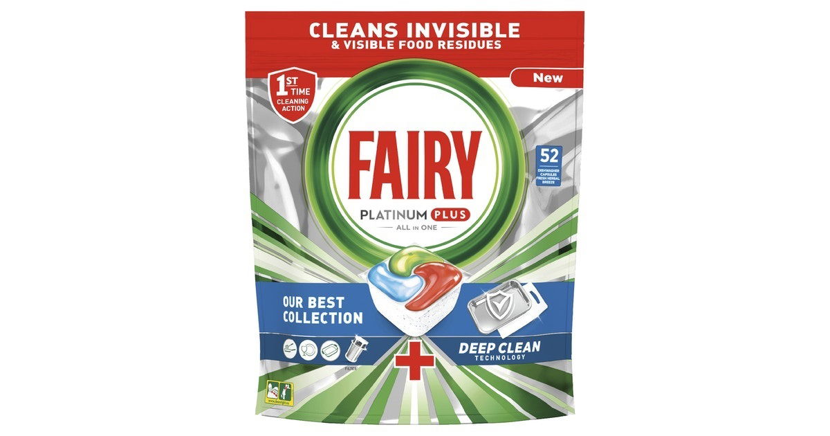 Automatinių indaplovių kapsulės FAIRY Platinum PLUS, 52 vnt.