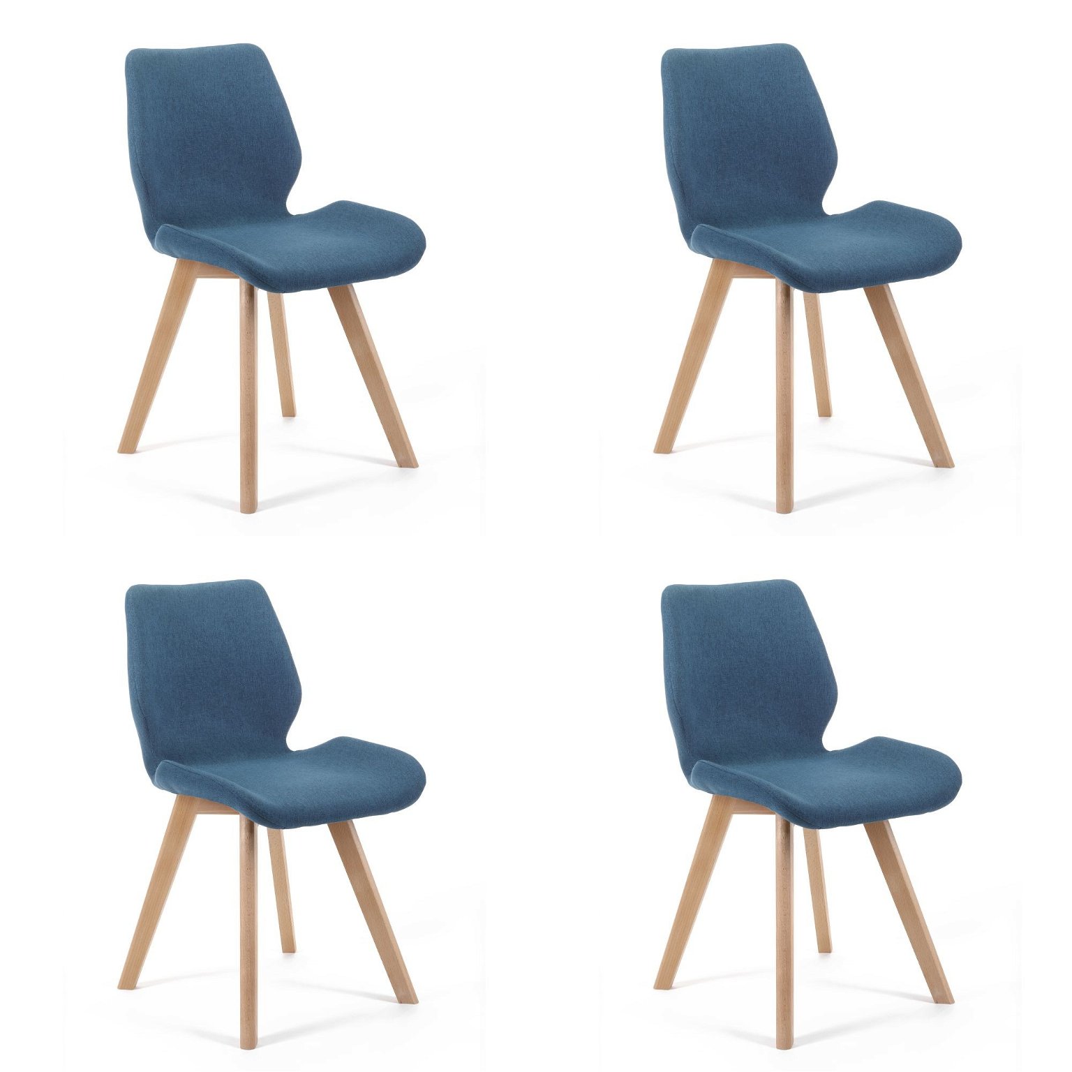 4-rių kėdžių komplektas SJ.0159, tamsiai mėlynas - 2
