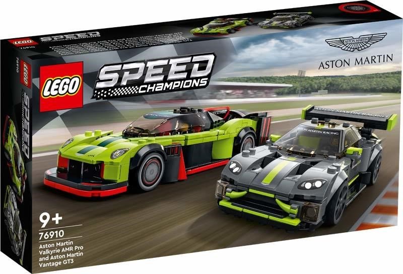 Konstruktorius LEGO® 76910 SPEED CHAMPIONS Aston Martin Valkyrie AMR Pro ir Aston Martin Vantage GT3