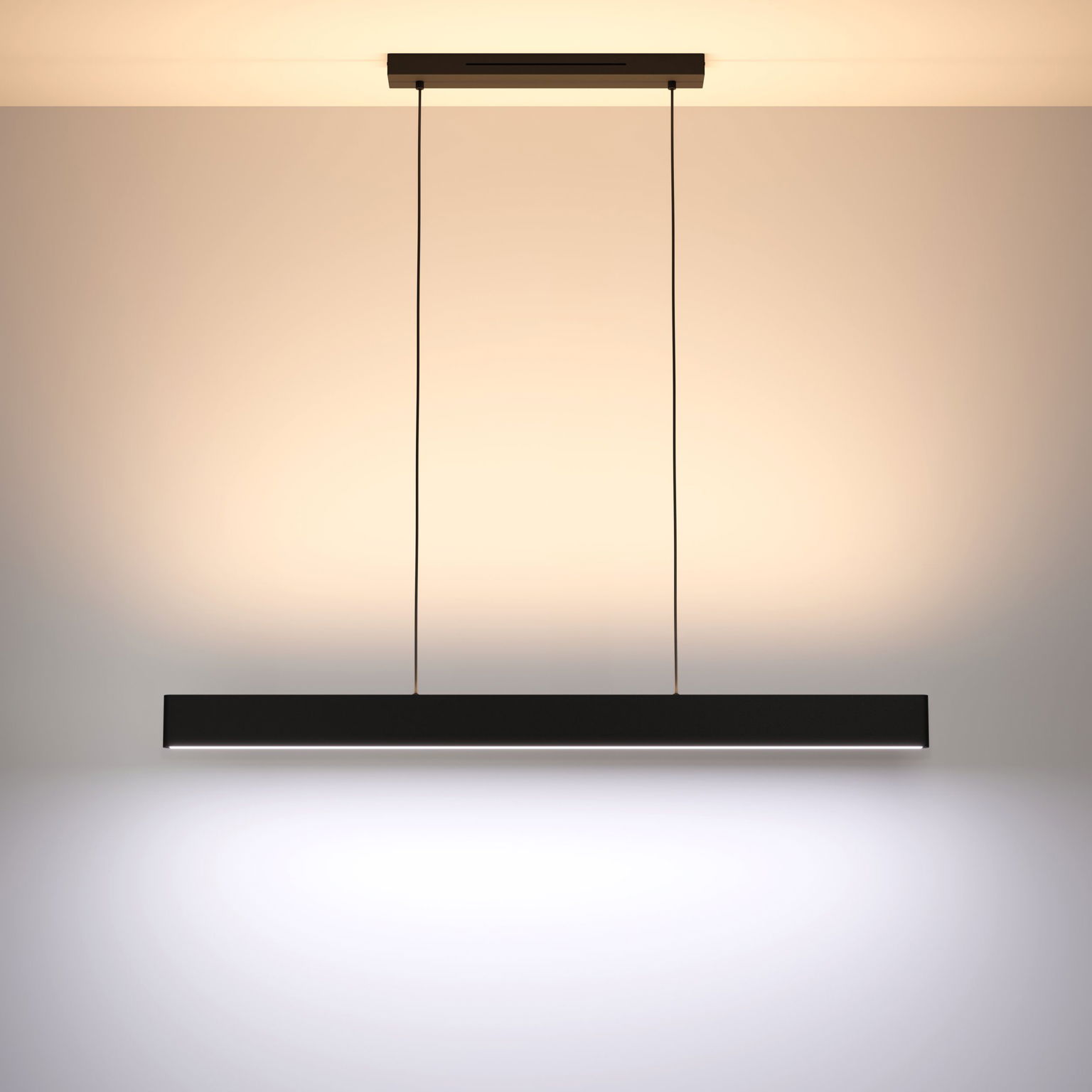 Lubinis LED šviestuvas EGLO Andreas, 2x19W, RGB, 4320lm, juodos sp., 117 x 7 x 110 cm-2