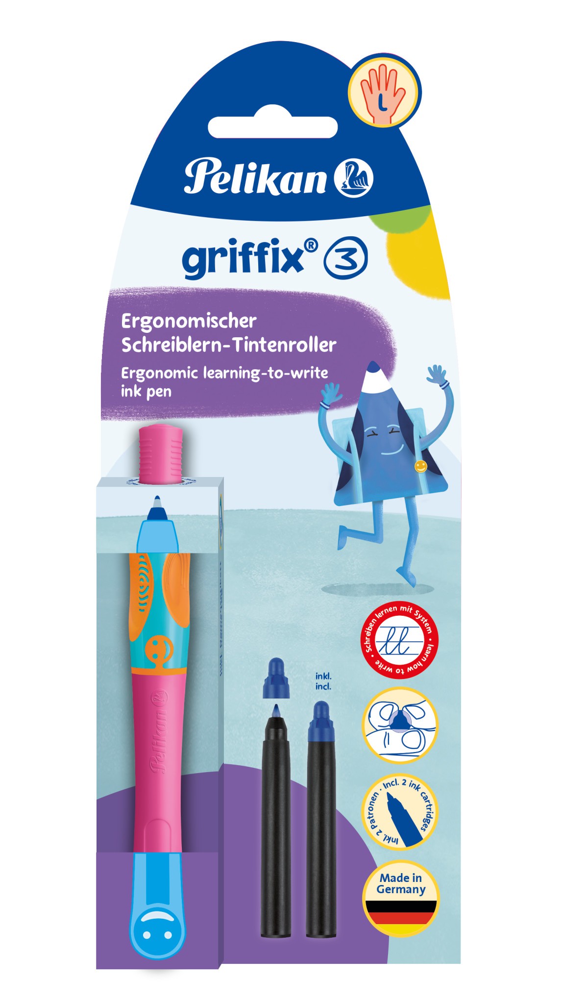 GRIFFIX-3 rašiklis "L" lovely pink-0