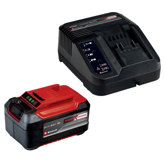 Akumuliatoriaus ir kroviklio rinkinys EINHELL PXC, 18 V, 5,2 Ah Li-Ion, 3 A-0