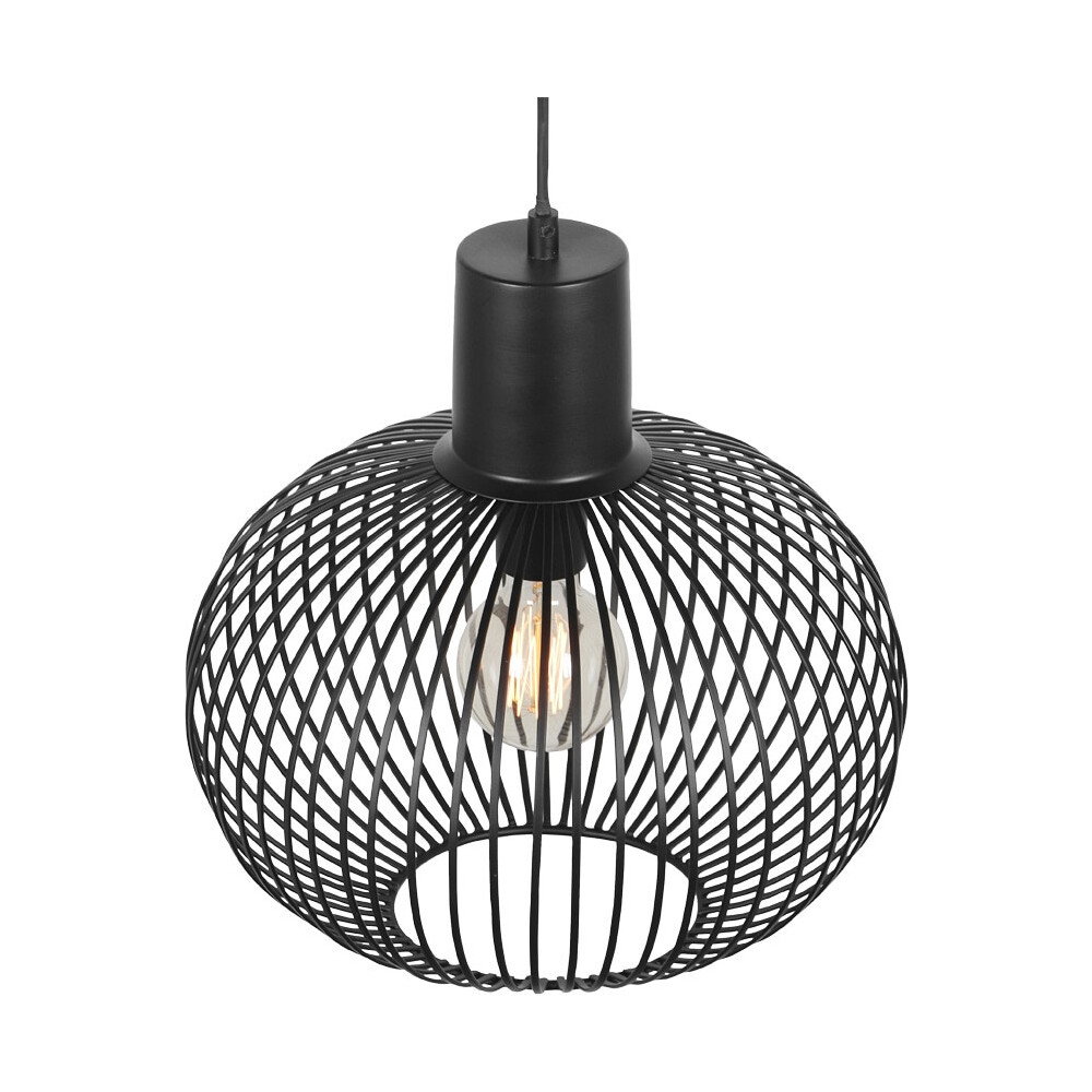 Pakabinamas šviestuvas TRIO GILA, 1 x E27, max 10W, IP20, juodos sp., ø33 x 150 cm-1