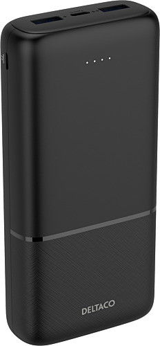 Išorinė baterija DELTACO, 20 000 mAh, 2 x USB-A 18 W, 1 x USB-C PD, 20 W / PB-C1008-1