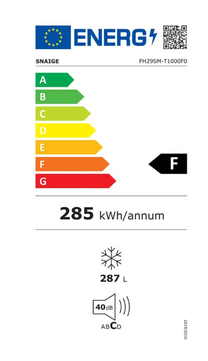 Šaldymo dėžė SNAIGE FH29SM-T1000F0, 287 L - 3