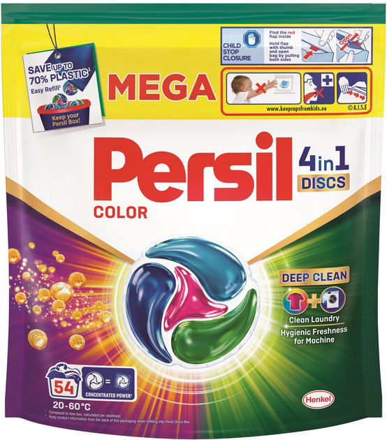 Skalbimo kapsulės PERSIL DISCS Color, 54 skalbimai-0