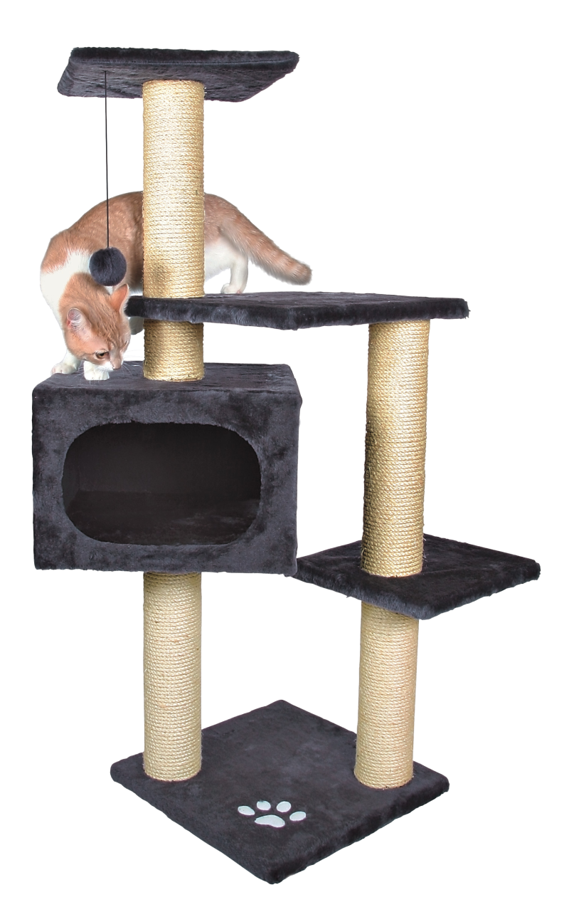 Draskyklė katėms PALAMOS - pilkos spalvos, 39x39x109 cm