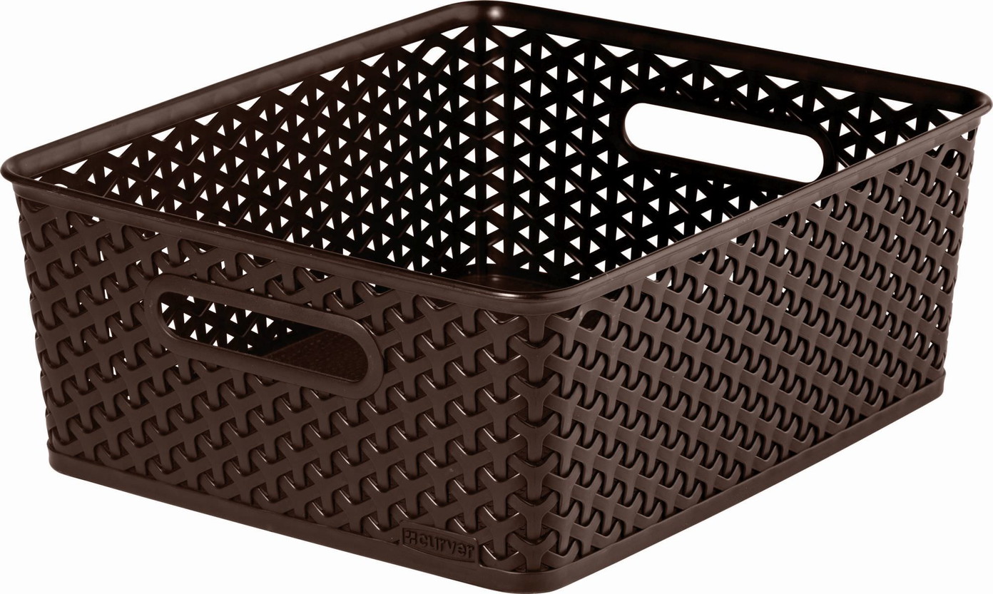 Plastikinis krepšys CURVER MY STYLE, tamsiai rudos spalvos, h13,3 x 35,5 x 29,6 cm, 13 L-0