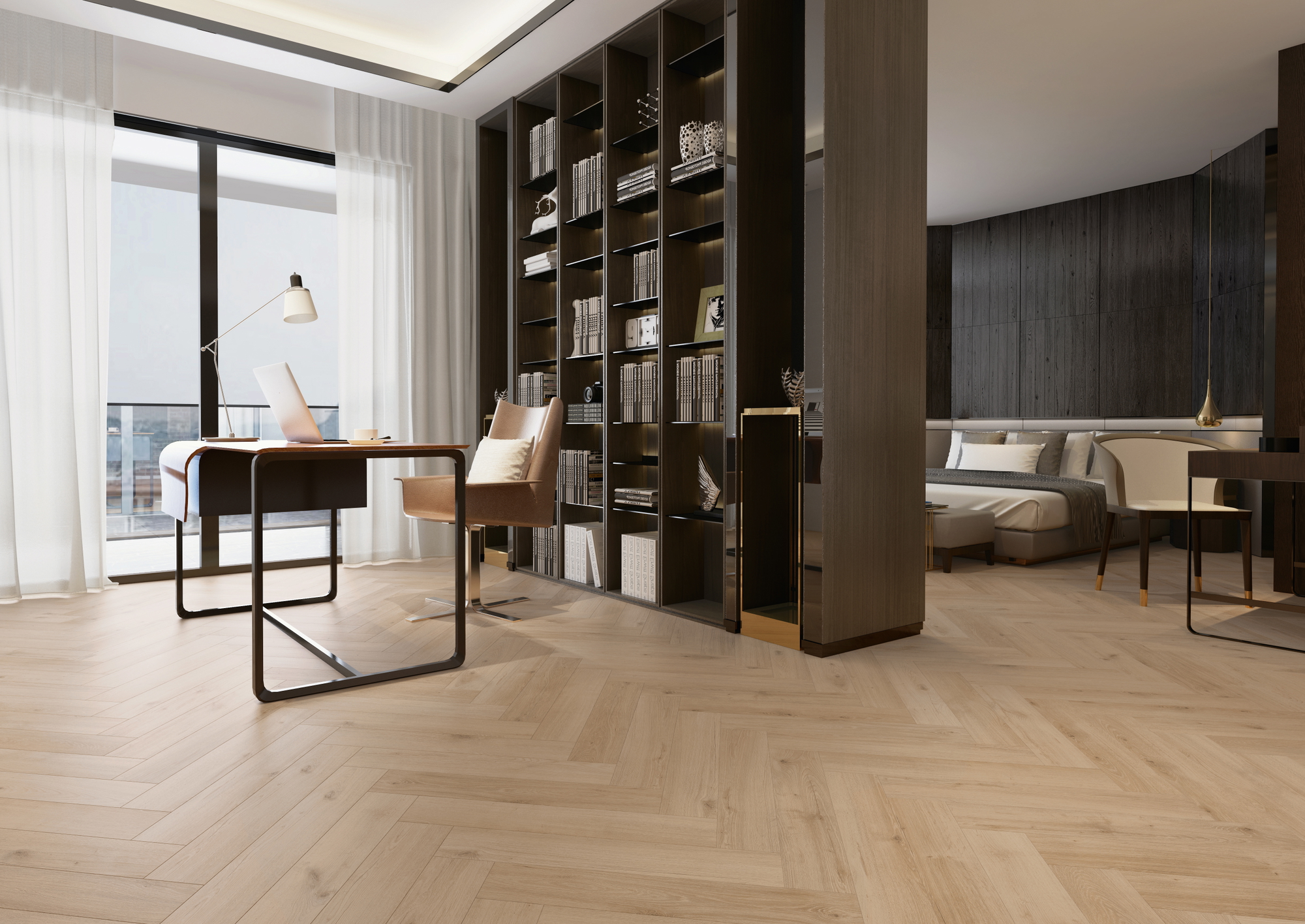 Laminatas VILLE Herringbone, 64112, atsparus vandeniui 24 h, 643 x