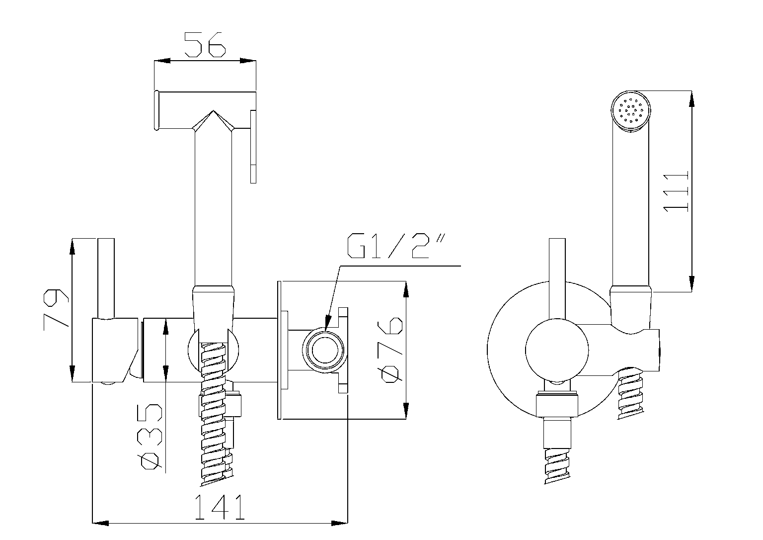 Bidė maišytuvas Invena, chromo - 2