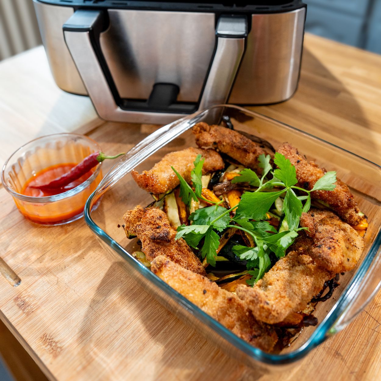 Stiklinis indas gruzdintuvei PYREX AIR FRYER, 1 L, 20 x 17 cm - 3