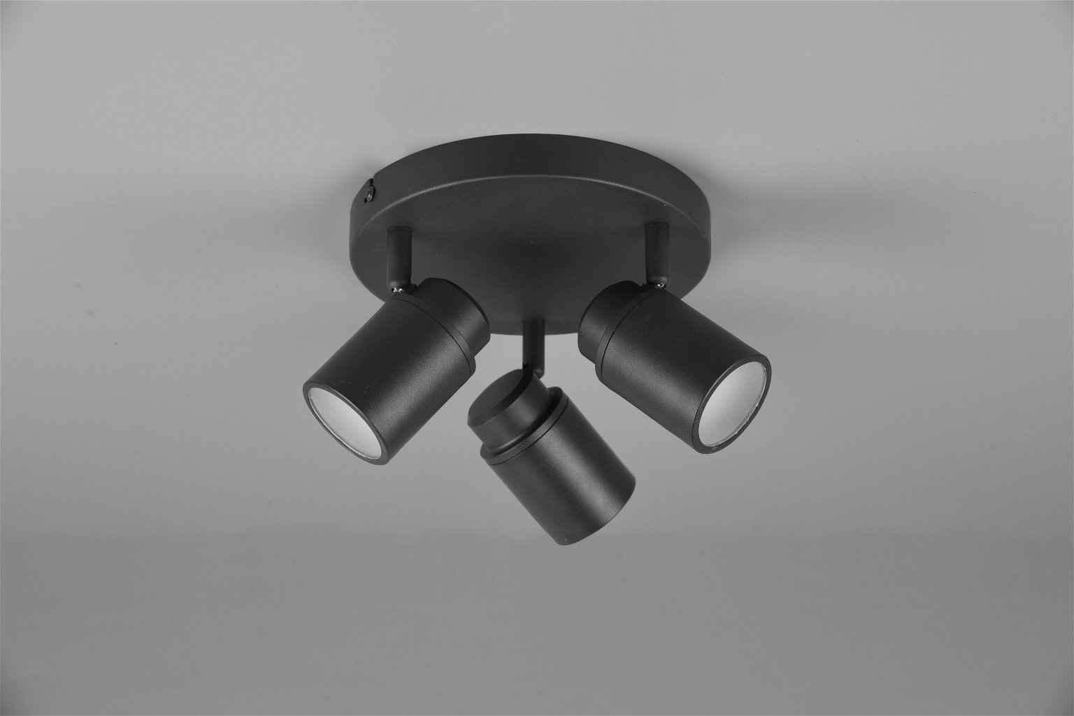 Vonios taškinis šviestuvas TRIO ANGELO, IP44, 3 x GU10, max 3 x 5W, juodos sp., ø20 x h15 cm - 2