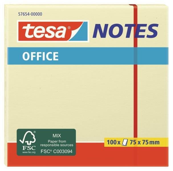 Lipnūs lapeliai TESA Office notes, 75 x 75 mm, 100 vnt