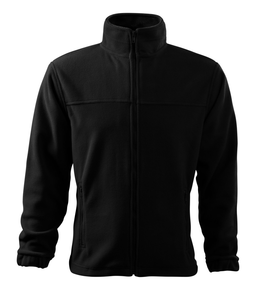 Vyriškas flisinis džemperis su užtrauktuku, juodos spalvos, 2XL dydis - 1