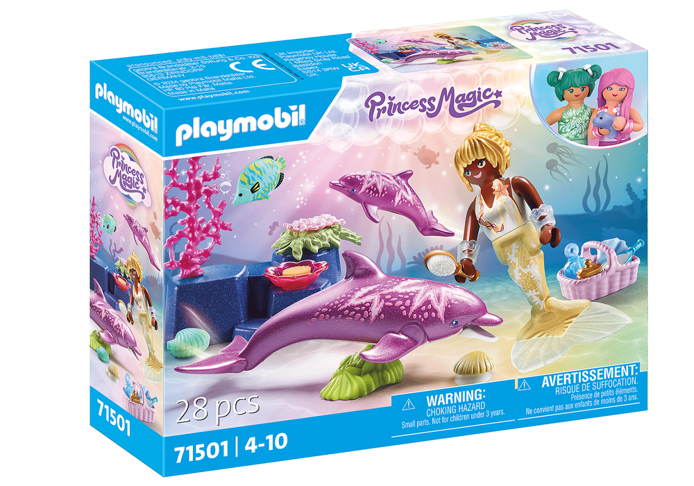Konstruktorius PLAYMOBIL MERMAIDS Undinėlė su delfinais - 1