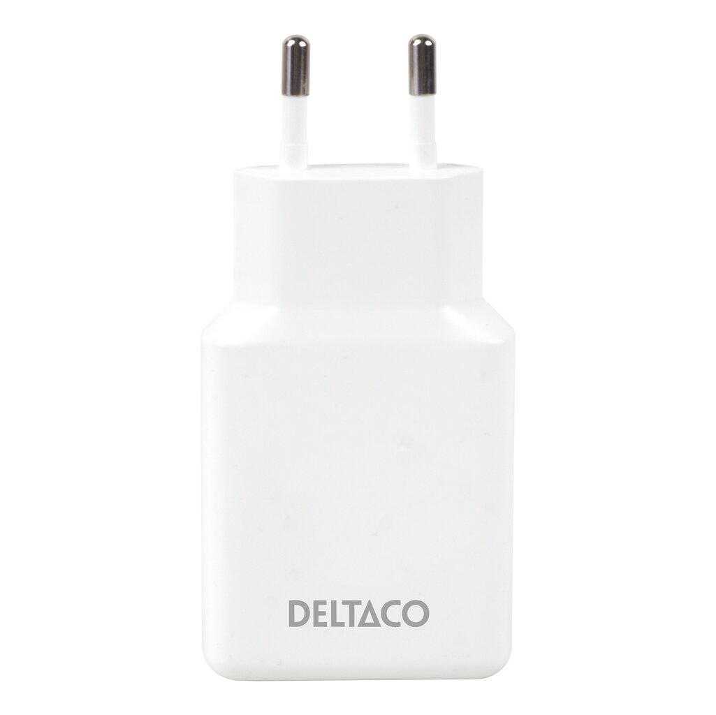 Sieninis įkroviklis DELTACO USBC-AC200, 2 x USB-C PD, 45 W, baltos sp.-0