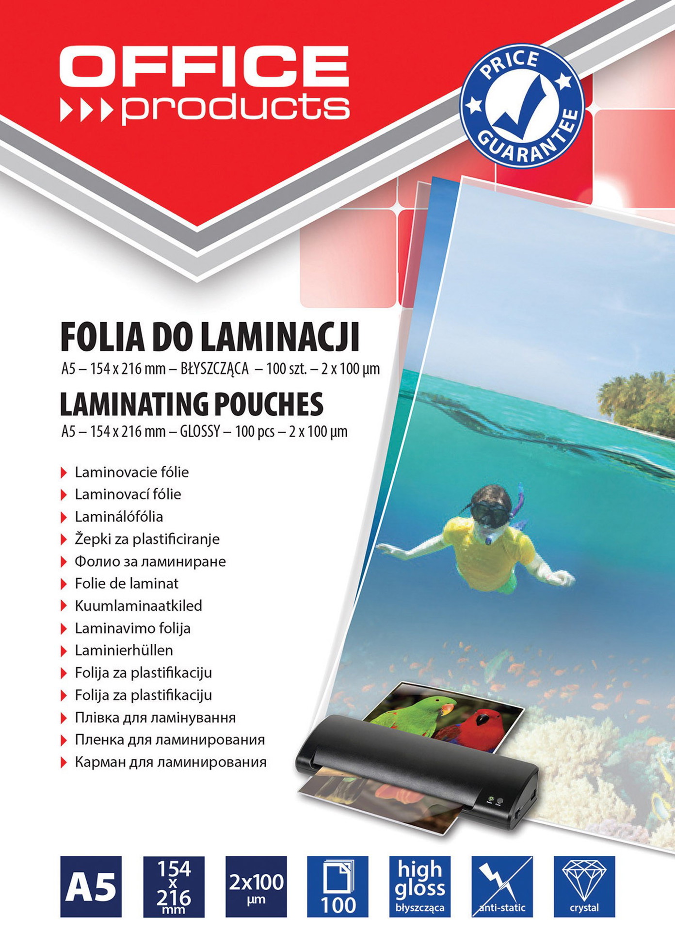 Laminavimo vokeliai A5 100 mic 100 vnt-0