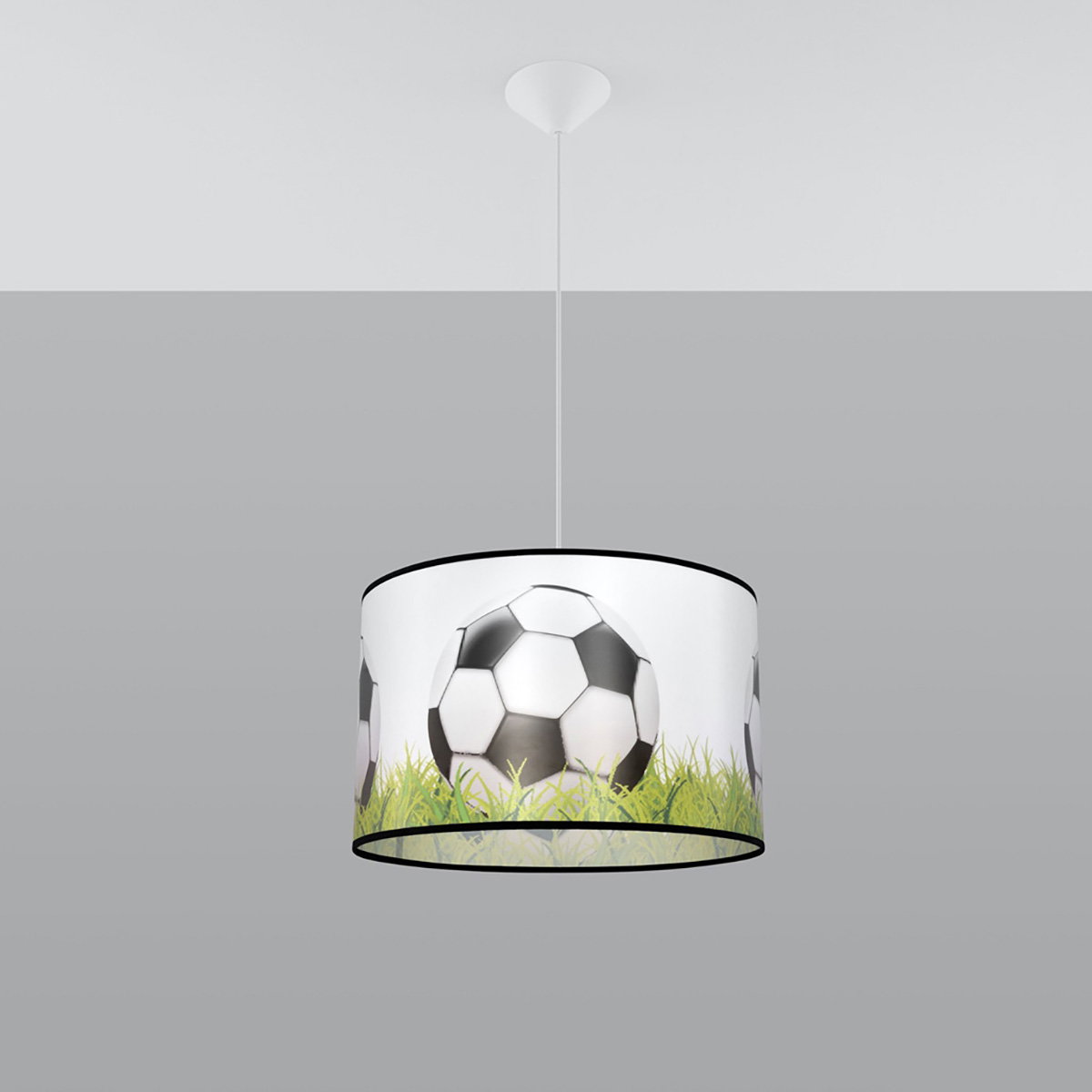 Vaikiškas šviestuvas SOLLUX FOOTBALL C 40, 1xE27, max 15 W LED, balta/juoda/žalia-1