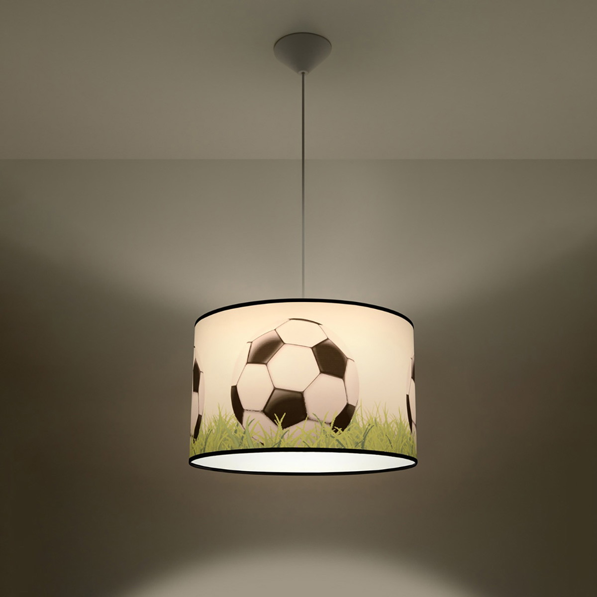 Vaikiškas šviestuvas SOLLUX FOOTBALL C 40, 1xE27, max 15 W LED, balta/juoda/žalia - 3