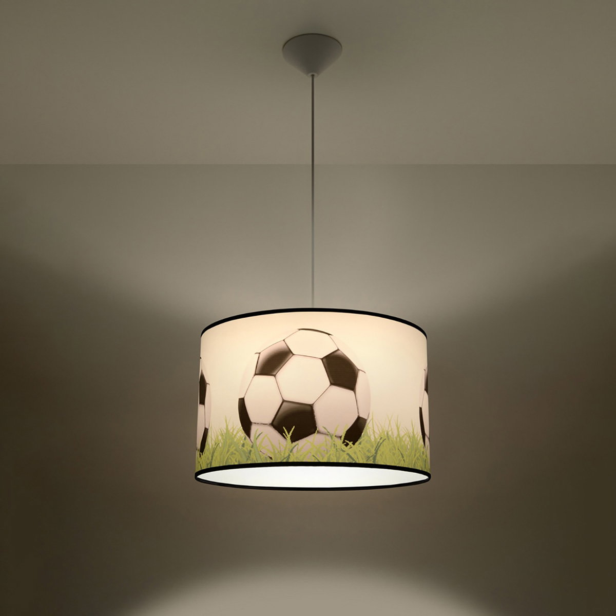 Vaikiškas šviestuvas SOLLUX FOOTBALL C 40, 1xE27, max 15 W LED, balta/juoda/žalia - 3