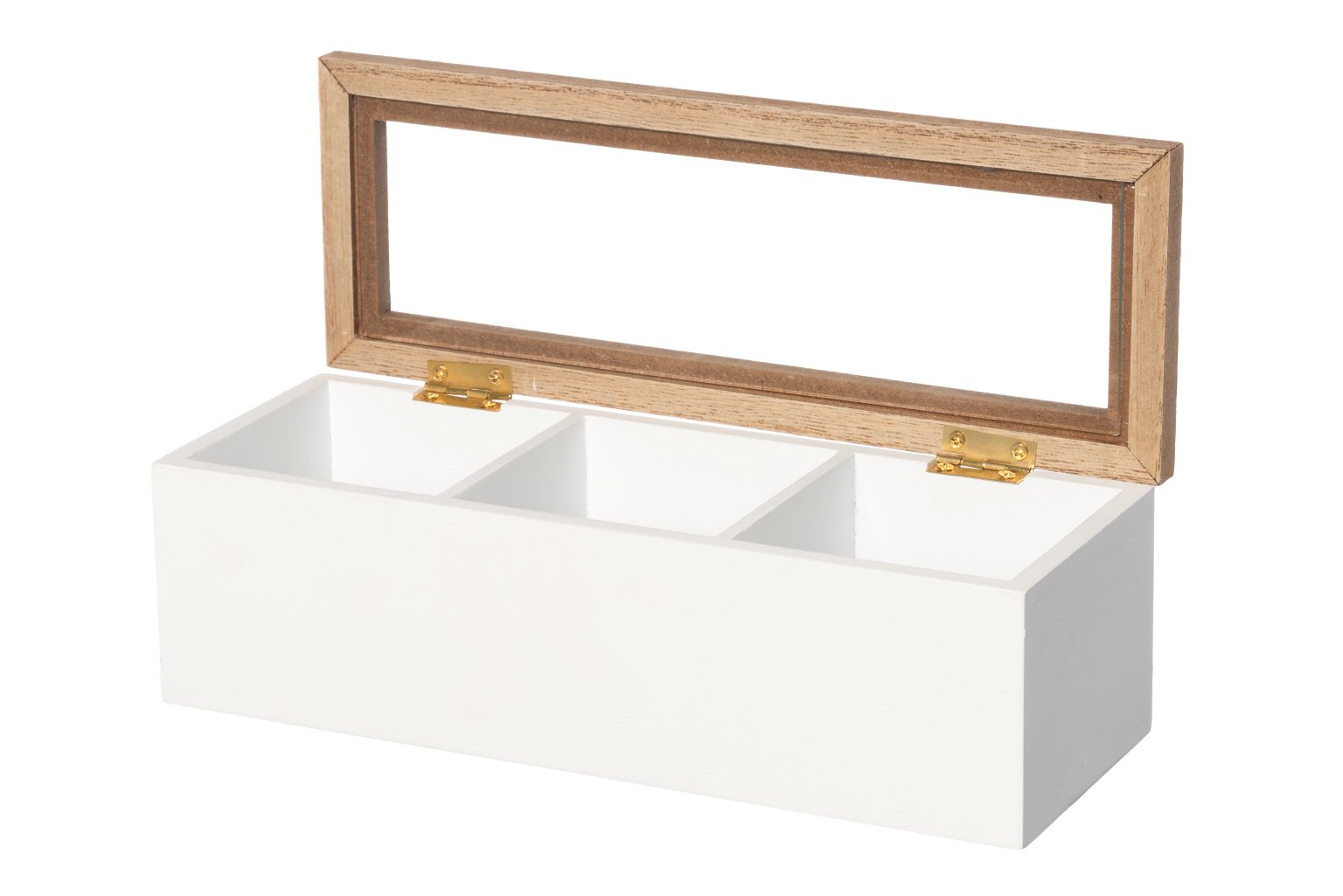 Dekoratyvinė dėžutė, baltos sp.,3 skyreliai, 23 x 7 cm - 2
