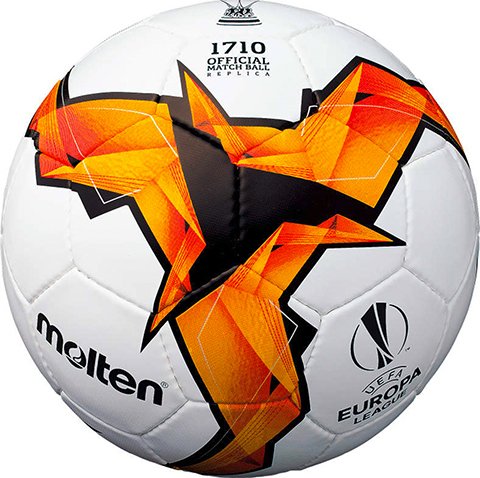 Futbolo kamuolys MOLTEN F5U1710-K19 UEFA Europa League replica PU/PVC, 5 dydis