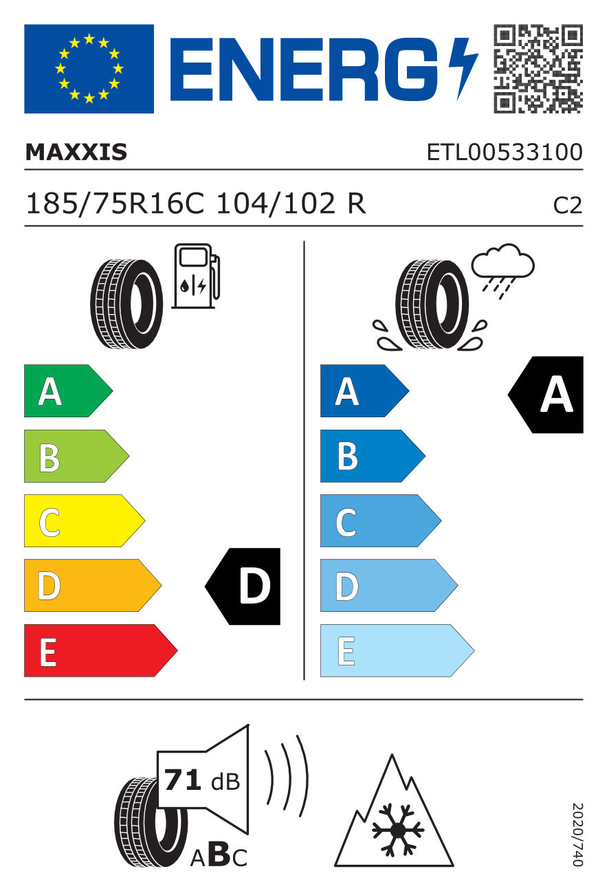 Maxxis Vansmart A/S AL2 185/75 R16 104 R - 2