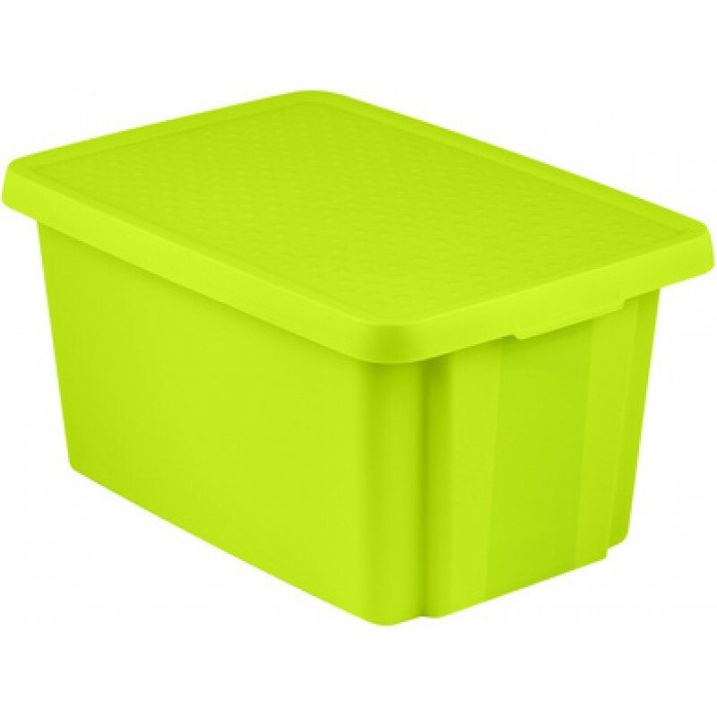 Daiktų laikymo dėžė su dangčiu CURVER ESSENTIALS, žalios spalvos , h30 x 57 x 40 cm, 45 L - 1