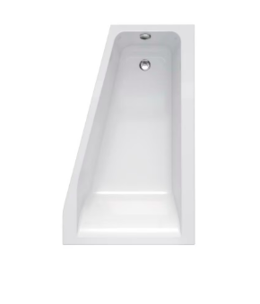Asimetrinė vonia KOLO SAVA su kojomis, akrilinė, balta, 150 x 90 cm, kairė