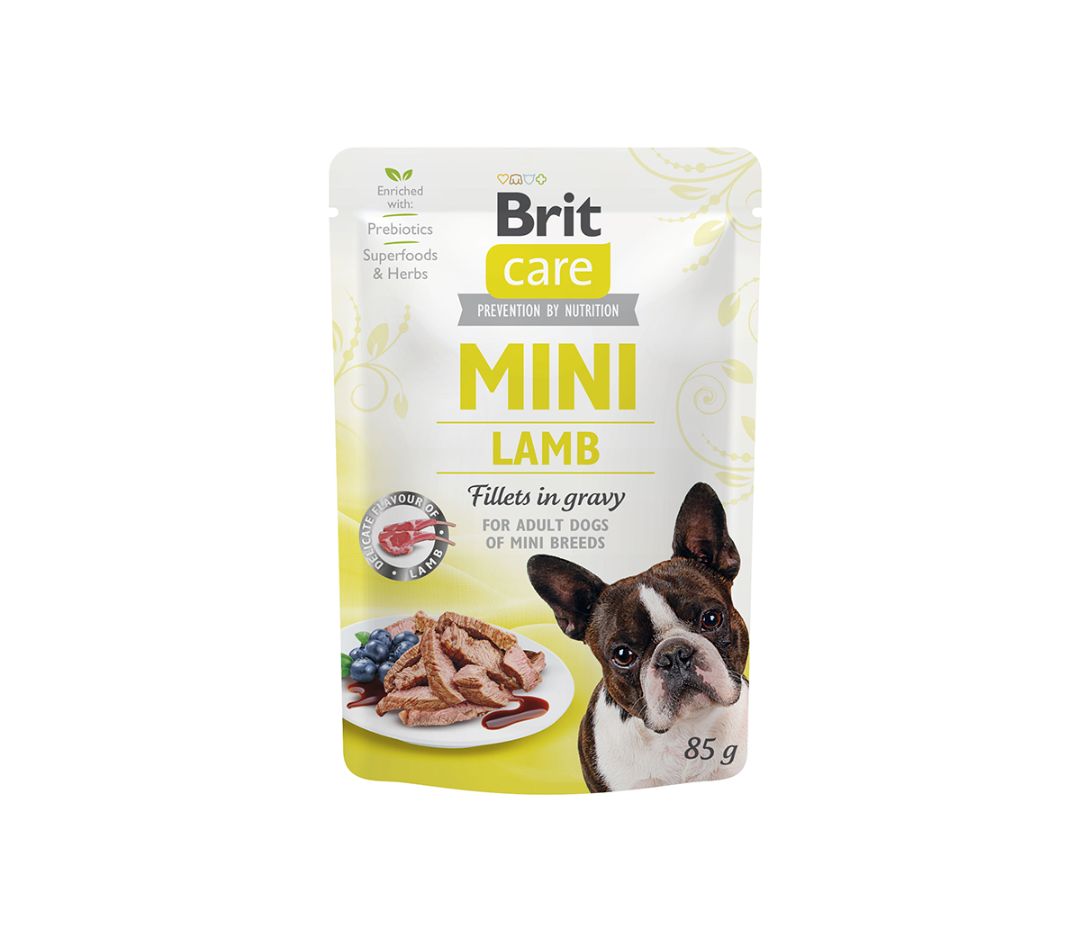 Konservuotas ėdalas šunims Brit Care Mini Lamb fillets in gravy, 85 g