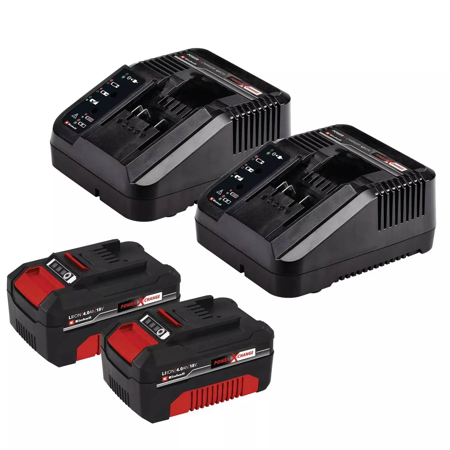 Akumuliatorinė vejapjovė EINHELL GE-CM 36/36 Li, 2 x 18 V, 2 x 4,0 Ah Li-ion, 36 cm, 40 l-1