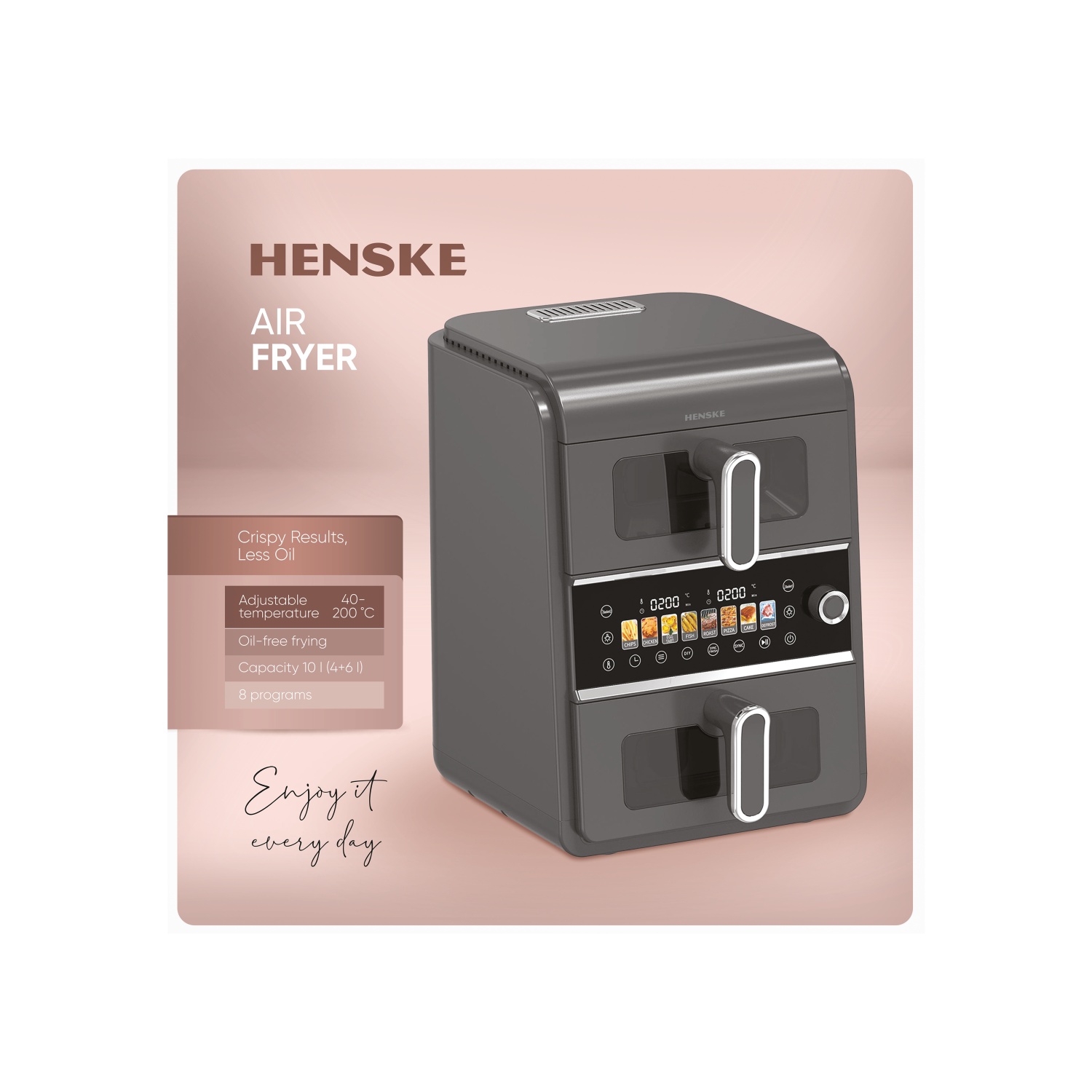Karšto oro gruzdintuvė HENSKE, 4 + 6 L-1