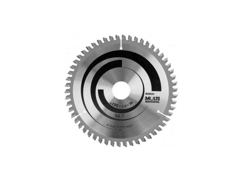 Pjovimo diskas BOSCH MULTI MATERIAL, 190 x 2,4 x 30 mm, 54 dantų, medžiui, aliuminiui, laminatui - 2