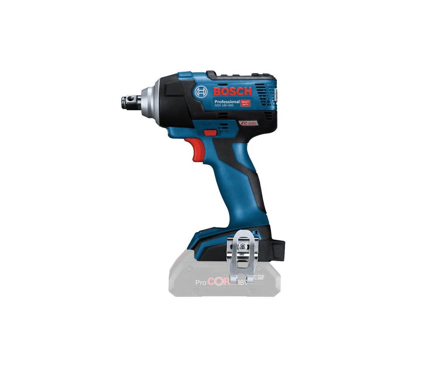 Akumuliatorinis smūginis veržliasukis BOSCH GDS 18V-300 Solo, 18 V, 300 Nm, 1/2", be akumuliatoriaus-1