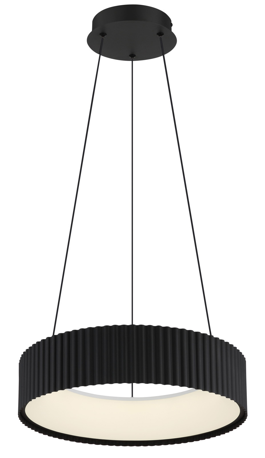 Pakabinamas LED šviestuvas GLOBO KEMP, 45W, CCT 2700/4000/6000K, 5625lm, juodos sp, ø46x120cm - 3