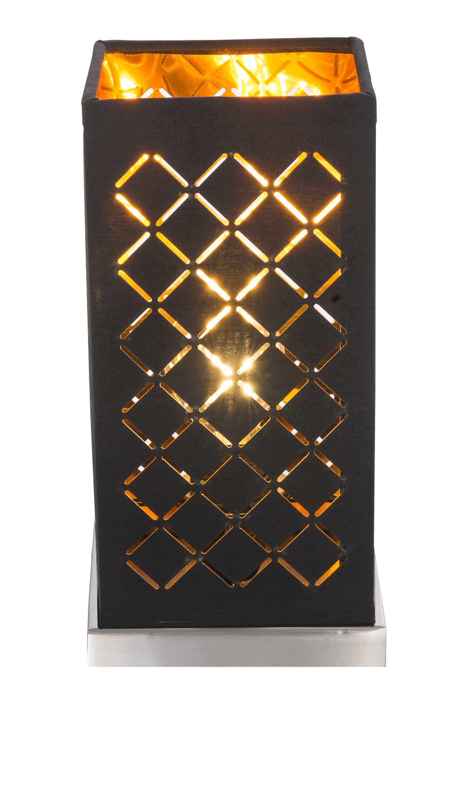 Stalinis šviestuvas GLOBO Clarke, 1 x E14, 40W, juodos/auksinės sp., 11 x 11 x 25 cm