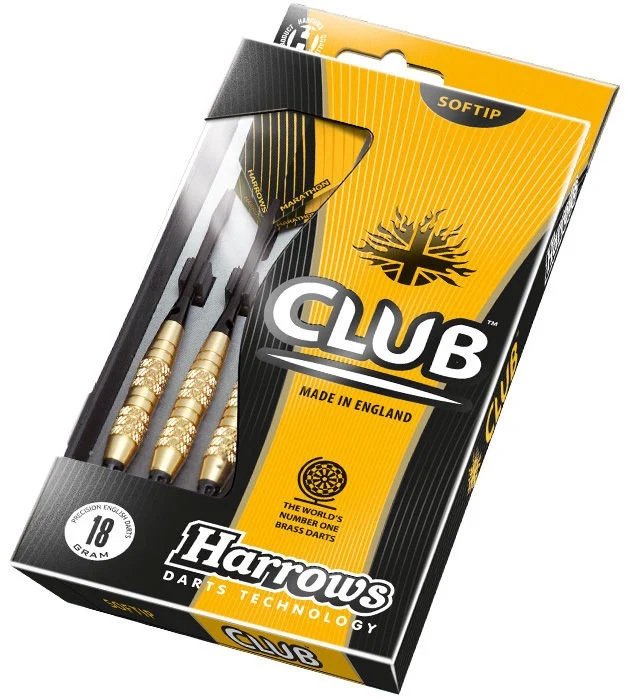 Smiginio strėlytės HARROWS Club Brass Softip 18gR 3vnt. - 2