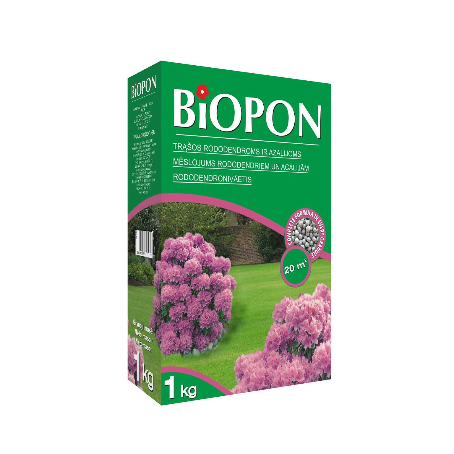 Rododendrų ir azalijų trąšų granulės BIOPON, 1 kg