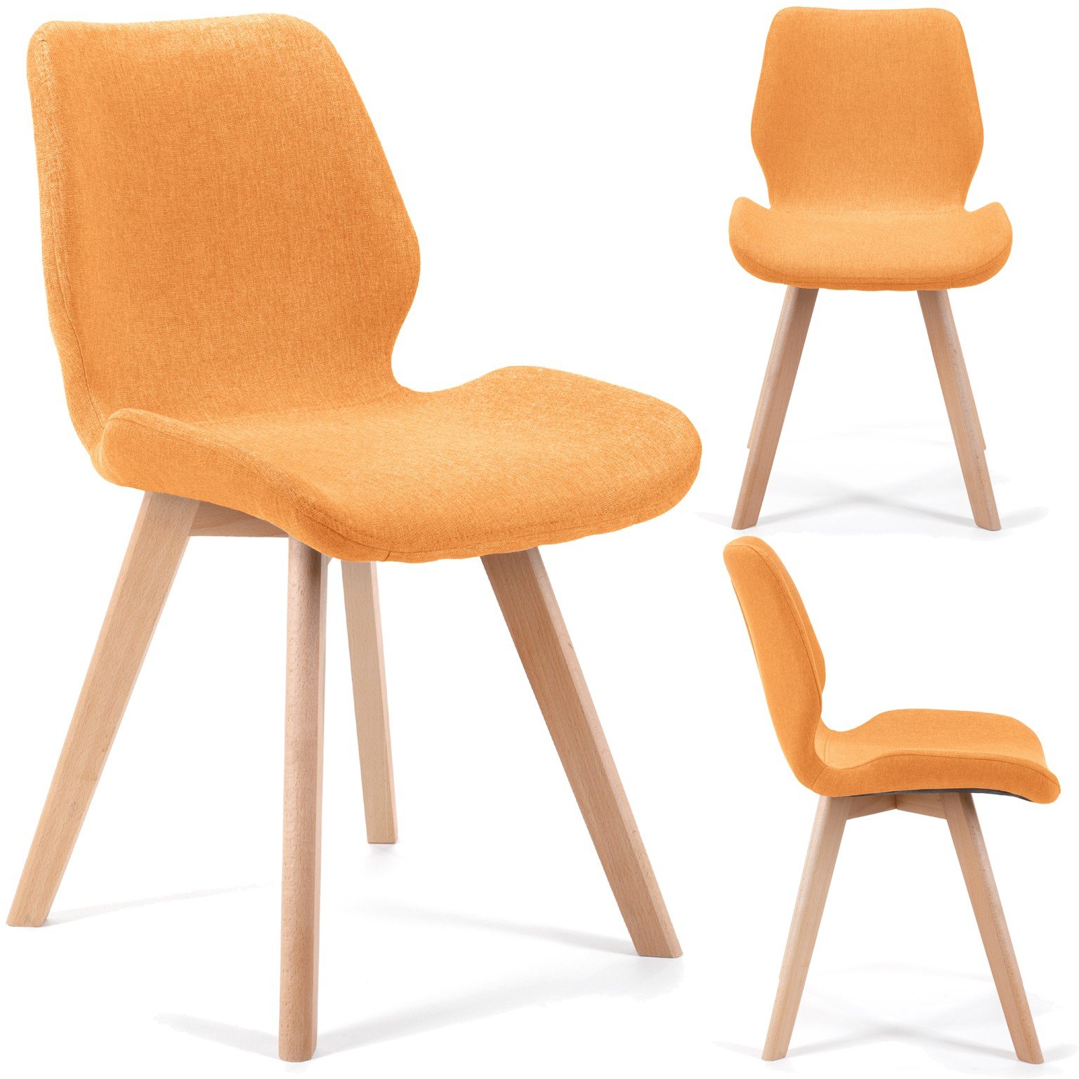 4-rių kėdžių komplektas SJ.0159, oranžinis - 6