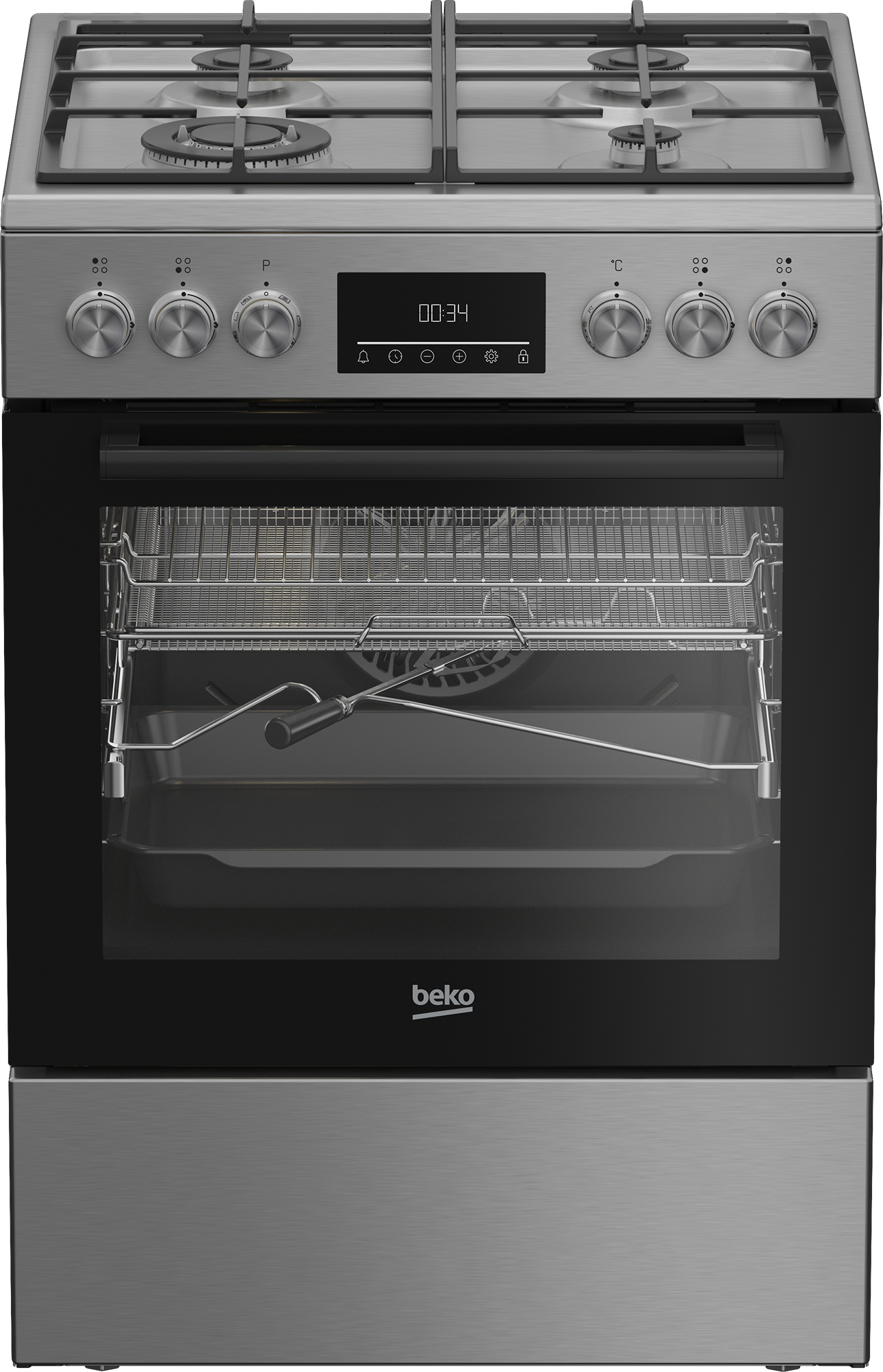 Dujinė viryklė su elektrine orkaite Beko FBMA61330GXDT - 1