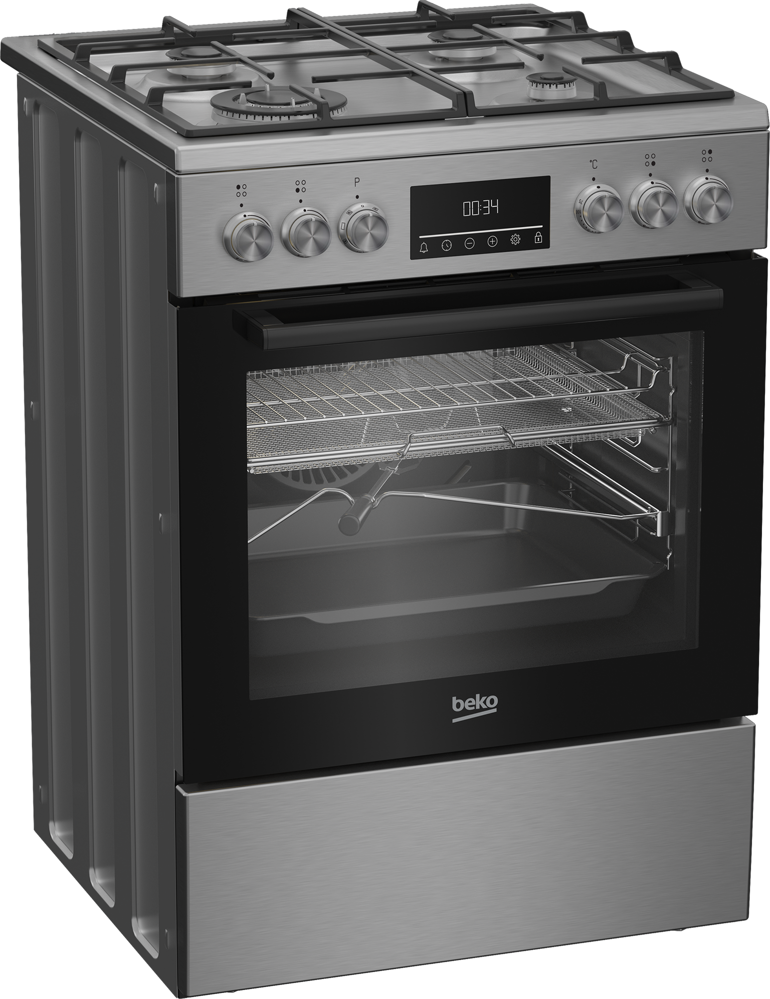 Dujinė viryklė su elektrine orkaite Beko FBMA61330GXDT - 6