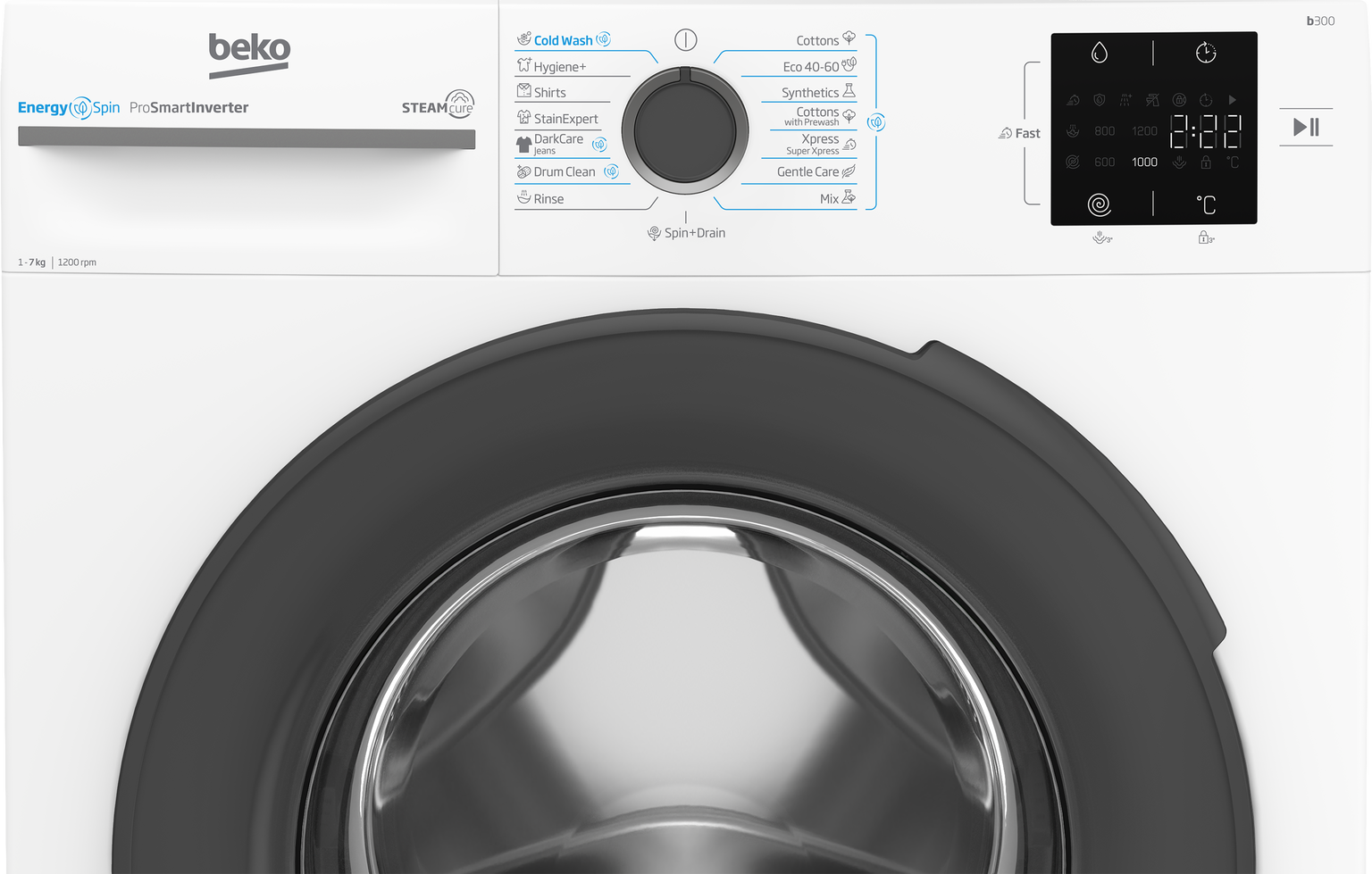 Skalbyklė BEKO BM3WFSU37213WA, 7 kg - 4