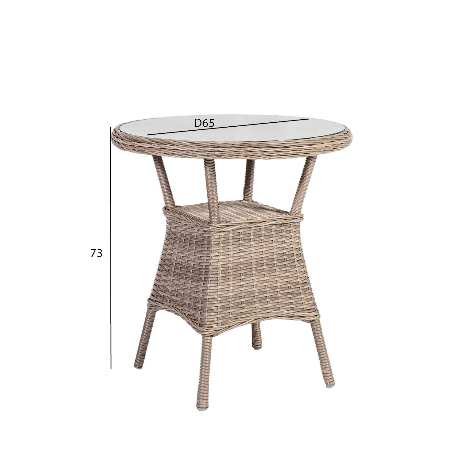 Lauko stalas TOSCANA, 65 x 73 cm - 2