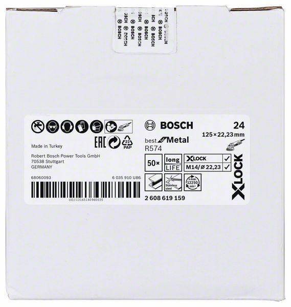 Šlifavimo diskelis BOSCH X-Lock, 125 mm, K 24 - 3