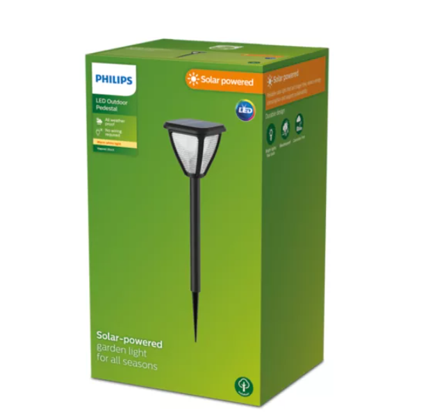 Įsmeigiamas LED lauko šviestuvas PHILIPS VAPORA, įkraunamas saulės energ. 1,5W 2700K 200lm-1
